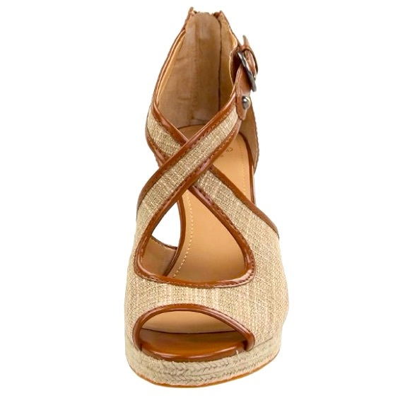 New Circa Joan & David Women's Nandie Open-Toe Espadrille Wedge Heel Size 9.5 - Picture 2 of 6